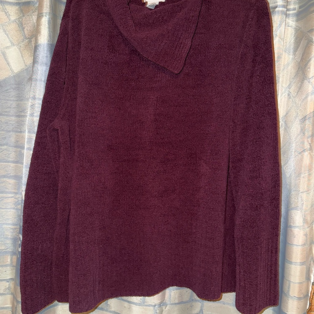 Covington Women's Deep Purple Cowl Neck Sweater 20/22W - previous worn